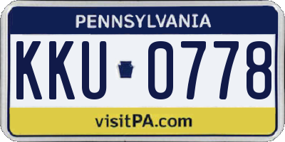 PA license plate KKU0778