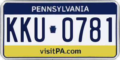PA license plate KKU0781