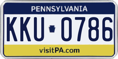 PA license plate KKU0786