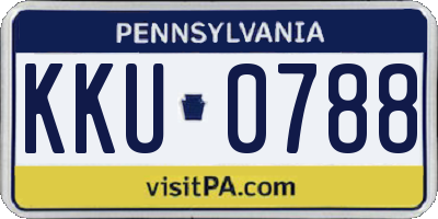 PA license plate KKU0788