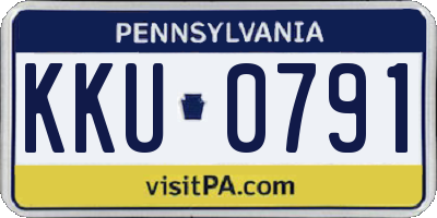 PA license plate KKU0791