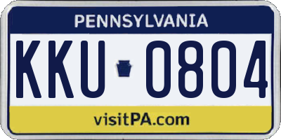 PA license plate KKU0804