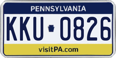 PA license plate KKU0826