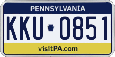 PA license plate KKU0851