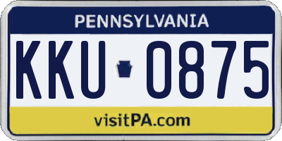 PA license plate KKU0875