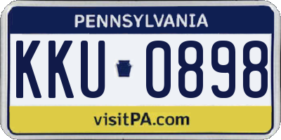 PA license plate KKU0898