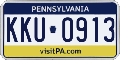 PA license plate KKU0913