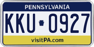 PA license plate KKU0927