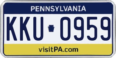 PA license plate KKU0959