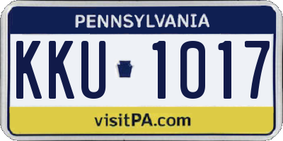 PA license plate KKU1017