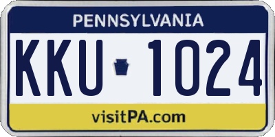 PA license plate KKU1024