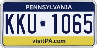 PA license plate KKU1065