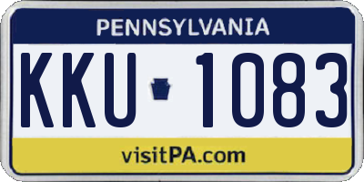 PA license plate KKU1083