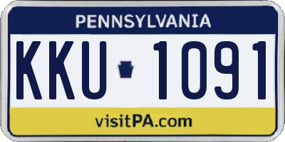 PA license plate KKU1091