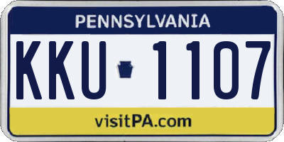 PA license plate KKU1107