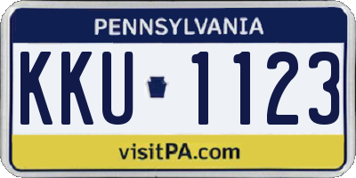 PA license plate KKU1123