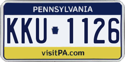 PA license plate KKU1126