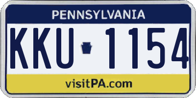 PA license plate KKU1154