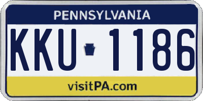 PA license plate KKU1186