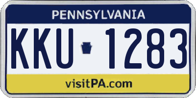 PA license plate KKU1283