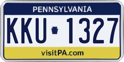 PA license plate KKU1327