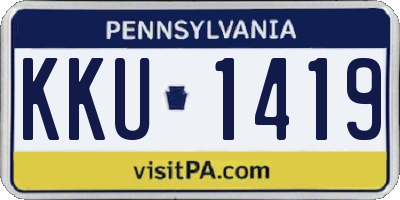 PA license plate KKU1419