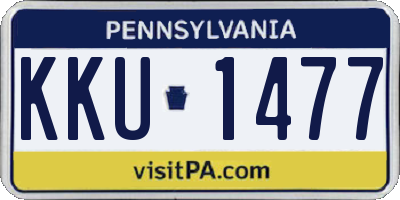 PA license plate KKU1477