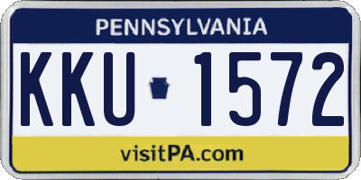 PA license plate KKU1572