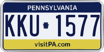 PA license plate KKU1577