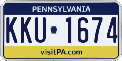 PA license plate KKU1674