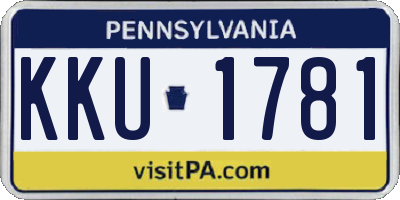 PA license plate KKU1781