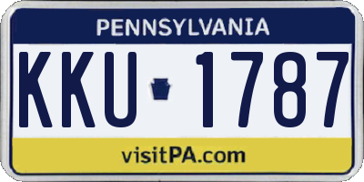 PA license plate KKU1787