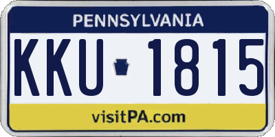 PA license plate KKU1815