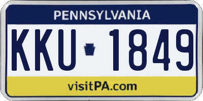 PA license plate KKU1849