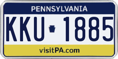 PA license plate KKU1885