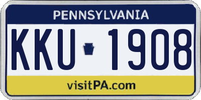 PA license plate KKU1908