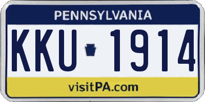 PA license plate KKU1914