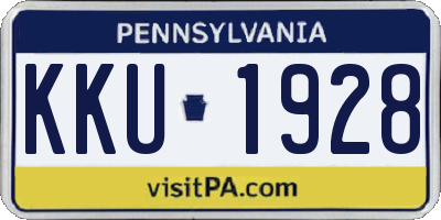 PA license plate KKU1928