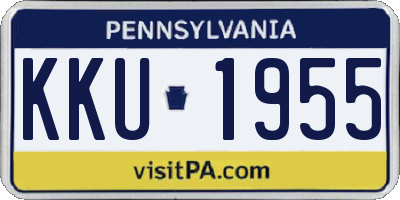 PA license plate KKU1955