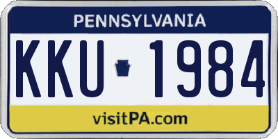 PA license plate KKU1984
