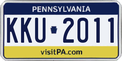 PA license plate KKU2011