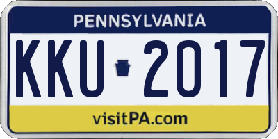 PA license plate KKU2017