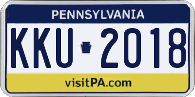 PA license plate KKU2018