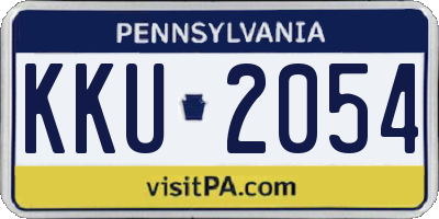 PA license plate KKU2054