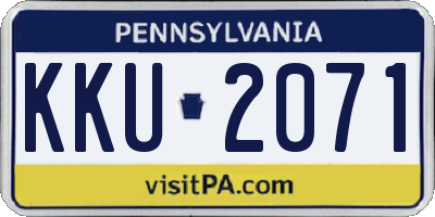 PA license plate KKU2071