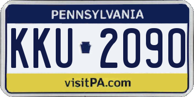 PA license plate KKU2090