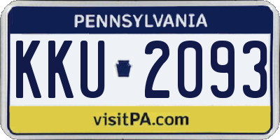 PA license plate KKU2093