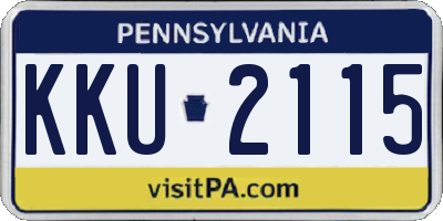 PA license plate KKU2115