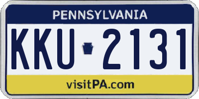 PA license plate KKU2131