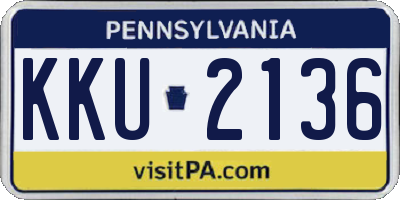 PA license plate KKU2136